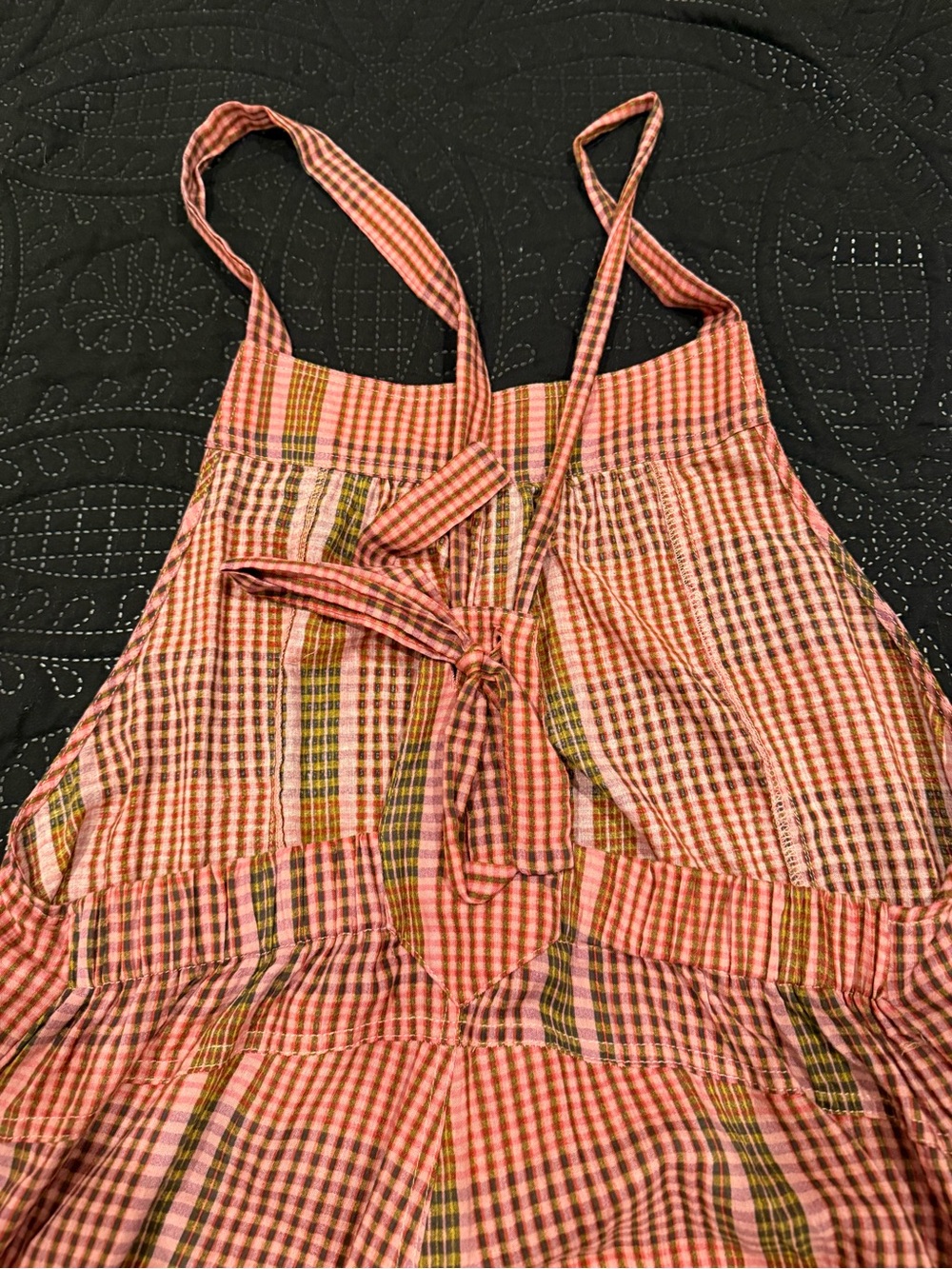 NATURAL LIFE Plaid Overalls - Picture 3 of 6